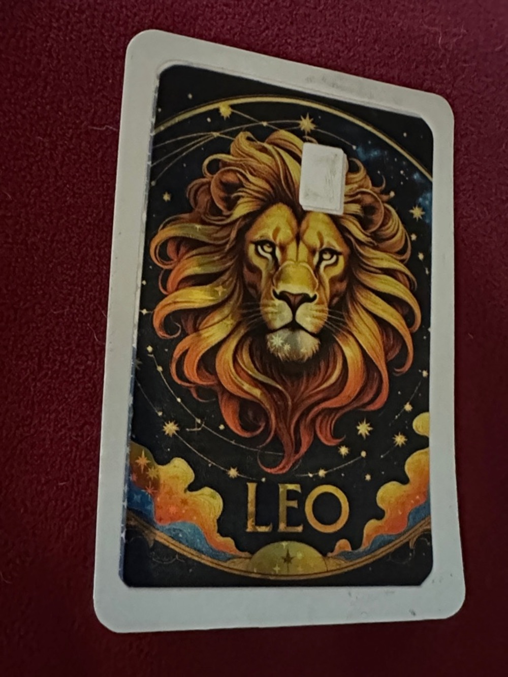 Leo Lion Tarot/Oracle Credit Card Skin - Bold Black & Gold Artwork